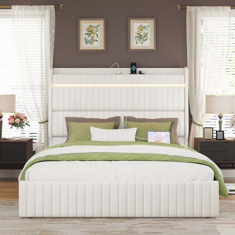 Mercer41 Velvet Upholstered Platform Bed Wayfair